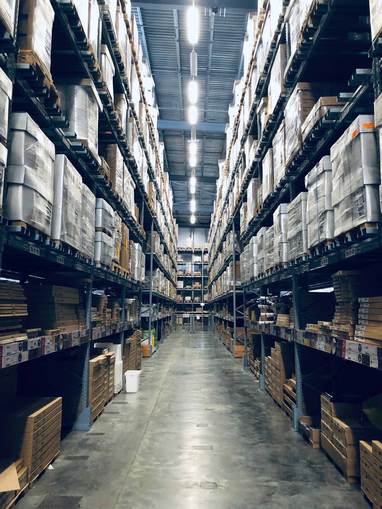 Magazijn met led verlichting